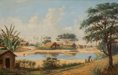 null PIERRE EMILE GIGOUX DE GRANDPRÉ (1826- ?)
Paysages asiatiques (Vietnam ?)
Paire...