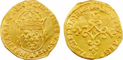 null Louis XIII, écu d'or au soleil, type spécial, 1629 Nîmes. Dy.cf 1282 - Or -...