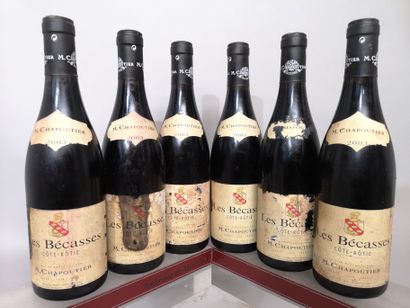 6 bottles CÔTE RÔTIE Les Becasses - M. CHAPOUTIER,...