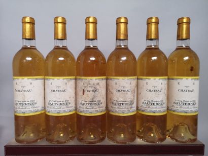 null 6 bouteilles Château CLOS HAUT PEYRAGUEY - 1er Cc Sauternes, 2002
Étiquettes...