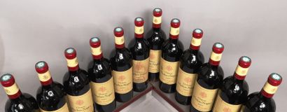 null 12 bouteilles Château PHELAN SEGUR - Saint Estèphe, 2002 
Étiquettes tachées,...