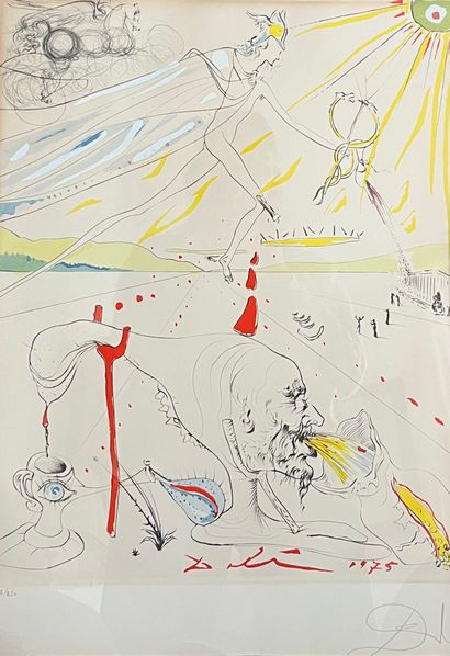 null Salvador DALÍ (1904-1989)
The Alchemist, 1973
Drypoint and aquatint in colors
Signed...