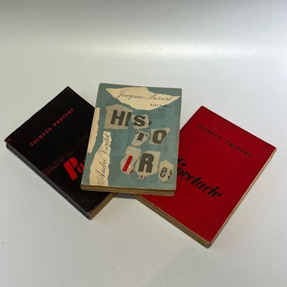 Set of three volumes of Jacques Prevert with...