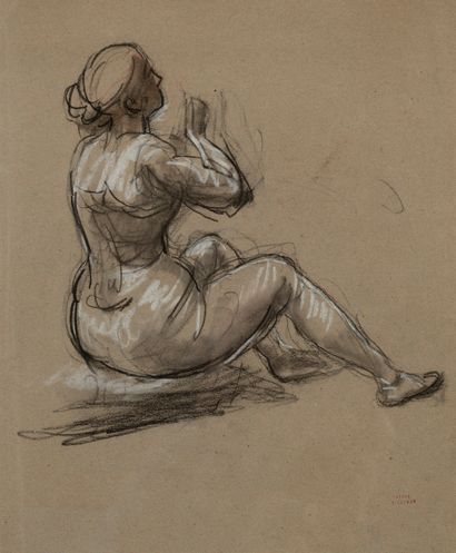 LÉON RIESENER (FRA/ 1808-1878)
Femme nue...