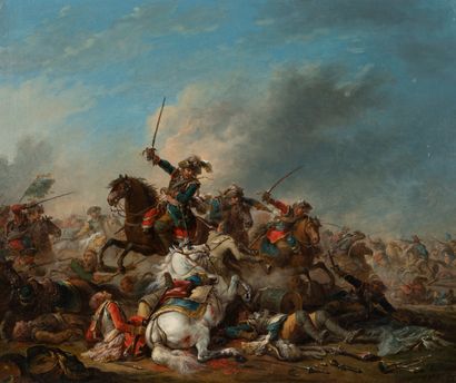 Jacques BERTAUX (1745 – 1818)
Choc de cavalerie
Toile
54...