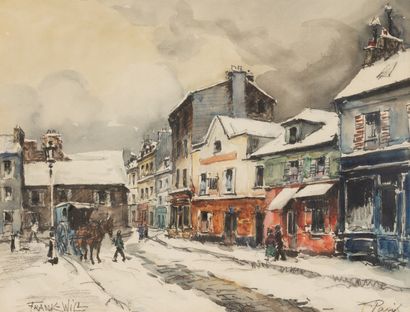 FRANK-WILL (1900-1951)
Rue sous la neige...