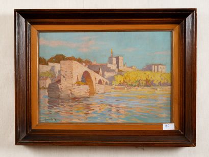 Hyacinthe ROYET ( 1862-1926)
Le pont d'Avignon
Panneau
Signé...