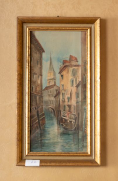 null Ecole Moderne
Venise
Aquarelle
36 x 17 cm.