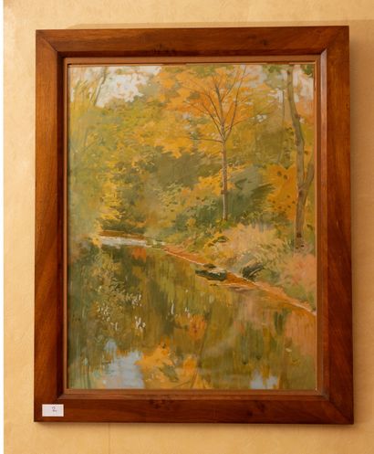 null Joseph MITTEY (1853-1936)
Rivière en automne
Aquarelle
58 x 44 cm.