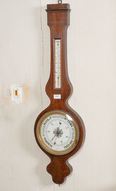 Baromètre Thermomètre en placage
Epoque XIXe...