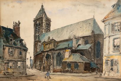 FRANK-BOGGS (USA/ 1855-1926)
Bourges, l'église...