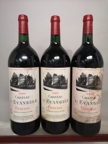 3 magnums Château L'EVANGILE - POMEROL, 2000
Étiquettes...