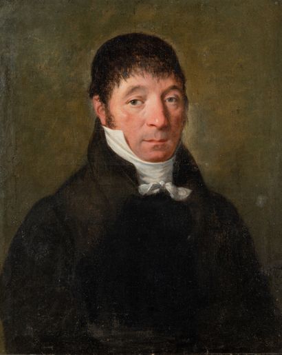 null François-Jean SABLET 
(Morges [Suisse], 1745 – Nantes, 1819)
Portrait d’homme
Toile...