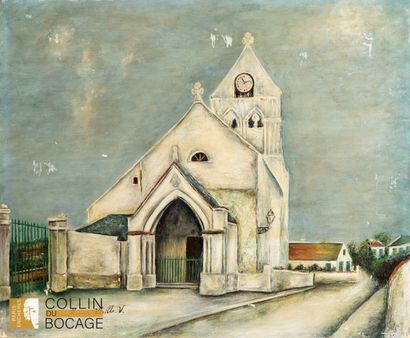  Maurice Utrillo ( dans le gout de)
L'Eglise de Deuil la Barre
carton
45,5 x 55 ... Gazette Drouot