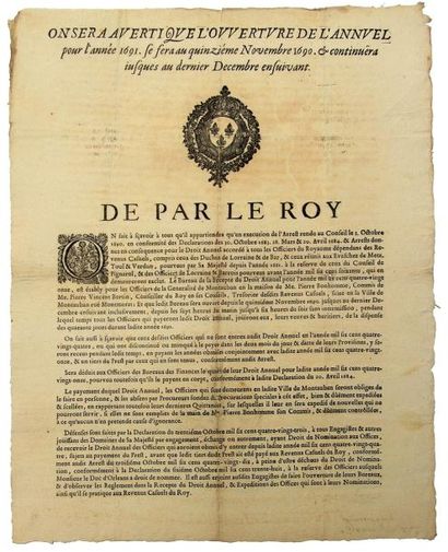 1690 - DROIT de l'ANNUEL - 