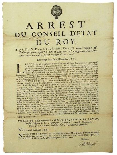 1693 - LANGUEDOC - RIZ, POIS, FÈVES, & autres...