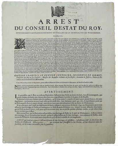 1702 - MONTAUBAN (82) - Arrest du Conseil...