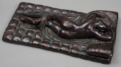 D?après l'Antique et le Bernin Hermaphrodite endormi - Bronze de patine brune. -... Gazette Drouot