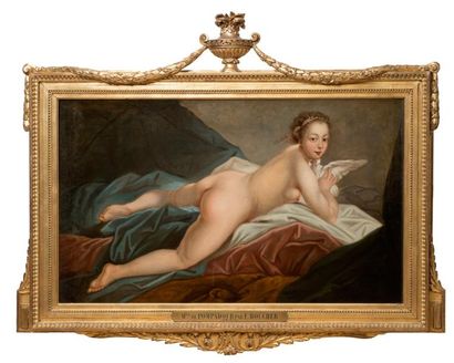 Ecole FRANCAISE du XIXème siècle, - d?après François BOUCHER Odalisque brune - Toile....