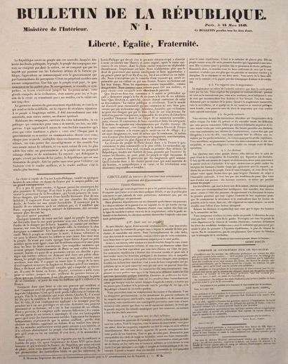 null BULLETIN DE LA RÉPUBLIQUE N°1 PARIS le 13 Mars 1848 - LEDRU-ROLLIN le membre...