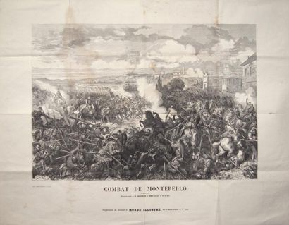 null Gustave Doré - " COMBAT DE MONTEBELLO le 20 Mai 1859 " (Campagne d'Italie) -...