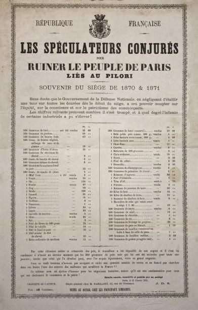 null SOUVENIR DU SIÈGE DE PARIS de 1870 & 1871 - Paris le 25 février 1871 - " LES...