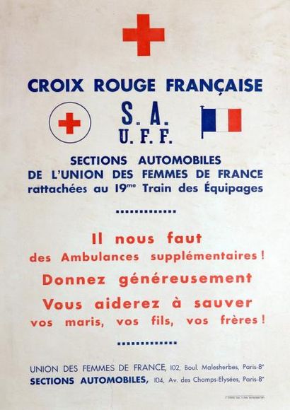 null CROIX ROUGE Française S.A.U.F.F. Sections Automobiles de l'Union des Femmes...