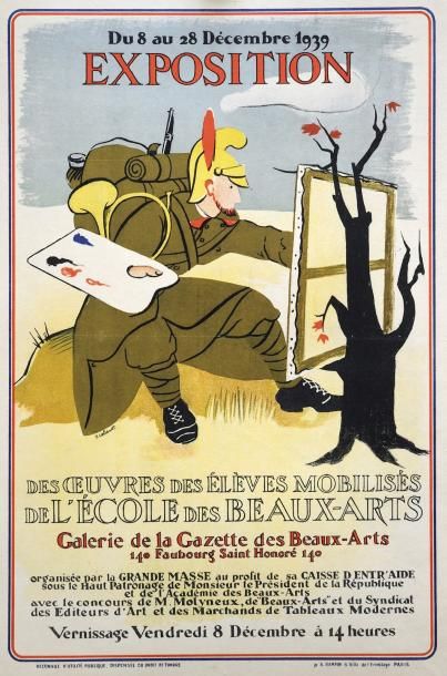 null Y. Labaudt - " Du 8 au 28 décembre 1939 exposition des Oeuvres des élèves mobilisés...