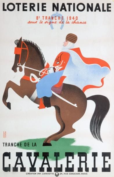null Derouet Lesacq 1940 - LOTERIE NATIONALE - " Tranche de la CAVALERIE " - Impr....