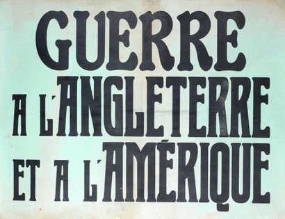 null Guerre à l'Angleterre et à l'Amérique - Affiche (84 x 65) - État A