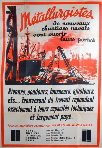 null Métallurgistes de nouveaux chantiers navals vont ouvrir leurs portes 1941 -...