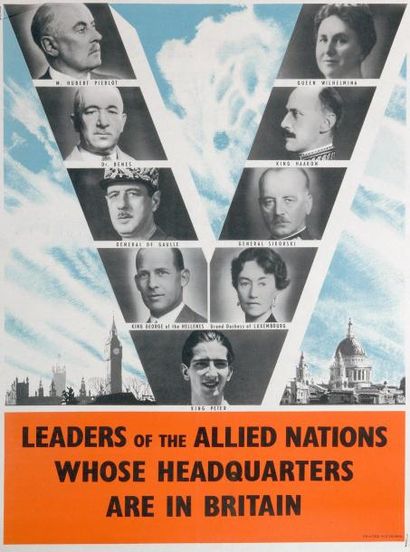 null "Leaders of the allied nations whose headquarters are in Britain" - Printed...