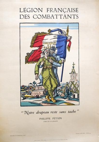 null LÉGION FRANÇAISE DES COMBATTANTS, "notre drapeau reste sans tâche " - Imagerie...