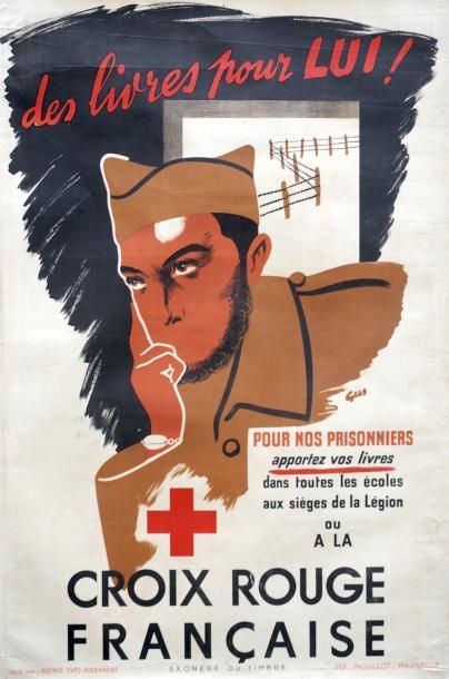 null Gus - " DES LIVRES POUR LUI ! pour nos prisonniers, Croix rouge française. "...