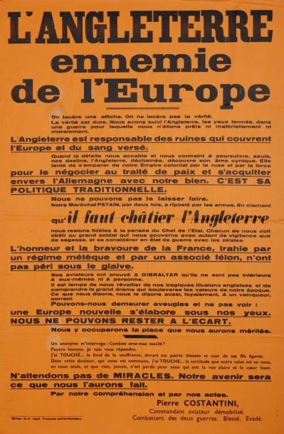 null L'ANGLETERRE ENNEMIE DE L'EUROPE... l'Angleterre est responsable des ruines...