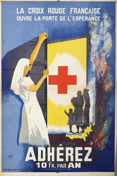 null Leonoel 1943 - " La Croix Rouge Française ouvre la porte de l'espérance " -...