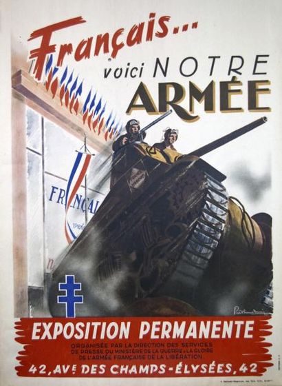 null Pierre Baudouin 1945 - " FRANÇAIS... VOICI NOTRE ARMÉE - Exposition permanente...