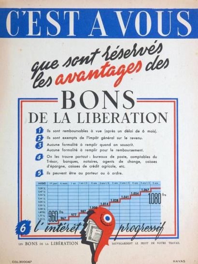 null C'est à vous que sont réservés les avantages des BONS DE LA LIBÉRATION (1945)...
