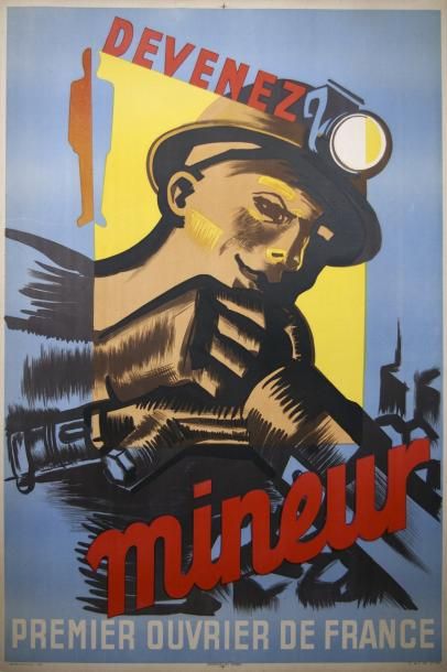 null DEVENEZ MINEUR, Premier Ouvrier de France - Édition Paul Martial, Paris - (1947)...