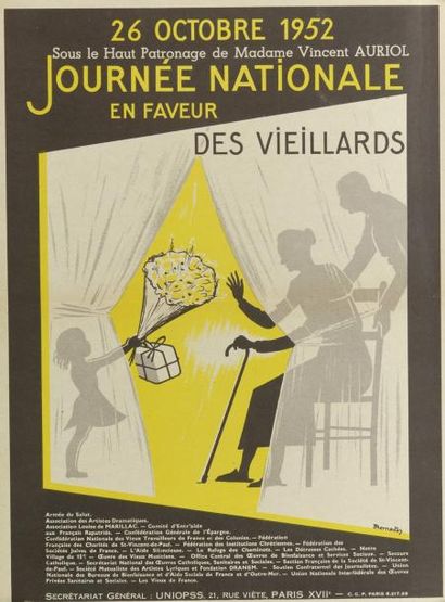 null Bernadas - 26 Octobre 1952 - " Journée Nationale en faveur des Vieillards sous...