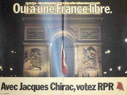 null 2 affiches " Jacques CHIRAC, maintenant " (78 x 58) - État A + " Oui à une France...