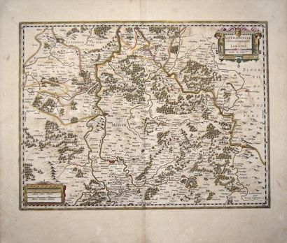  «CARTE de la LORRAINE»: «Lotharingia Septentrionalis Loraine» datée 1640 Gravure...
