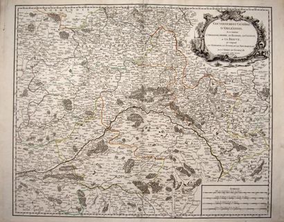  «CARTE de L'ORLéANAIS» Epoque Louis XV, 1753: «Gouvernement Général d'Orléanois,...
