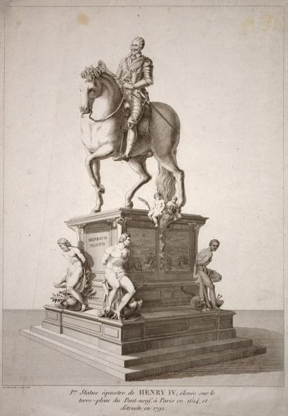 DUVIVIER Jean Bernard (1762 - 1837) «1Ère Statue Équestre de HENRY IV, élevée sur...