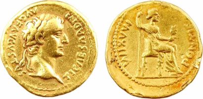 ROMAN COINS Tibère, aureus, Lyon, 14-37 A/TI...