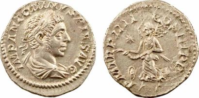 null ROMAN COINS Élagabale, denier, Rome, 221 A/IMP ANTONINVS PIVS AVG Buste lauré...