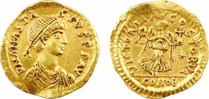 null BYZANTINE COINS Au nom d'Anastase, tremissis, Constantinople, 491-518 A/D N...