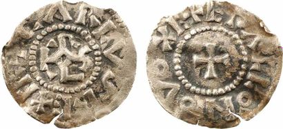 CAROLINGIAN COINS Charlemagne, denier, Melle...