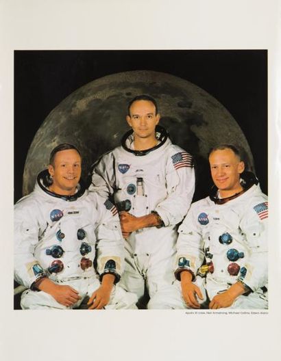 null NASA Aission Apollo XI, 1969 Les astronautes de la mission, Neil Armstrong,...