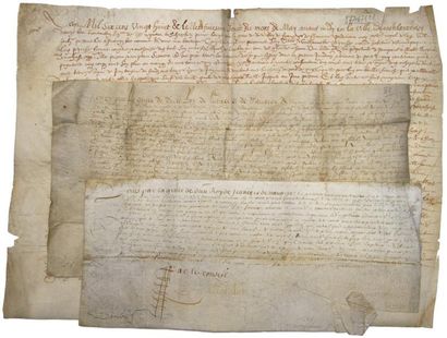 (TARN ET GARONNE) - 3 Chartes de 1586 (36...